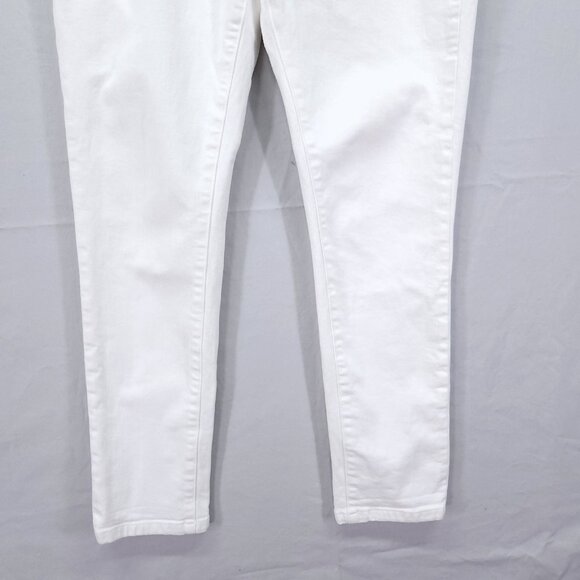 Frame Jeans Womens Size 28 White Denim Le Garcon Tapered Leg Crop 27" - Picture 12 of 14